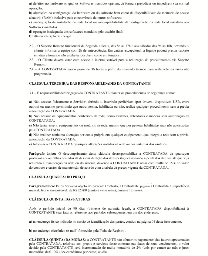 Contrato Teste 01
