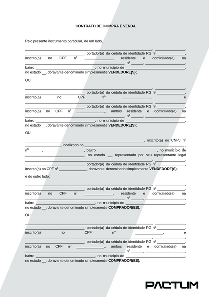 CONTRATO DE COMPRA E VENDA A VISTA - ASSINATURA