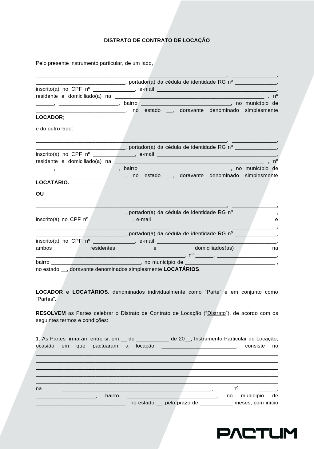 CONTRATO DE LOCAÇÃO - DOWNLOAD