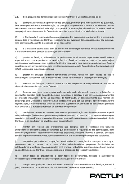 CONTRATO DE PRESTAÇÃO DE SERVIÇO - ASSINATURA