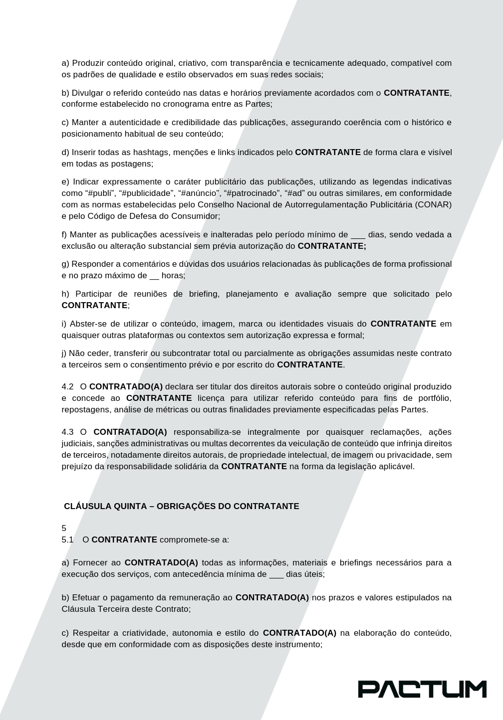 CONTRATO DE PARCERIA COM INFLUENCIADOR - ASSINATURA