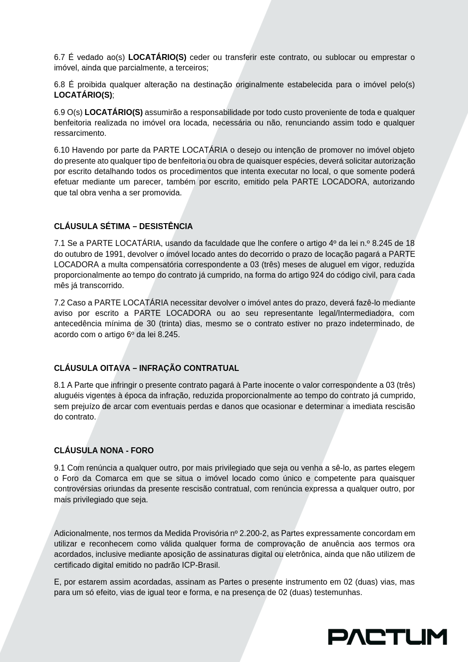 CONTRATO DE LOCAÇÃO DE IMÓVEL - DOWNLOAD