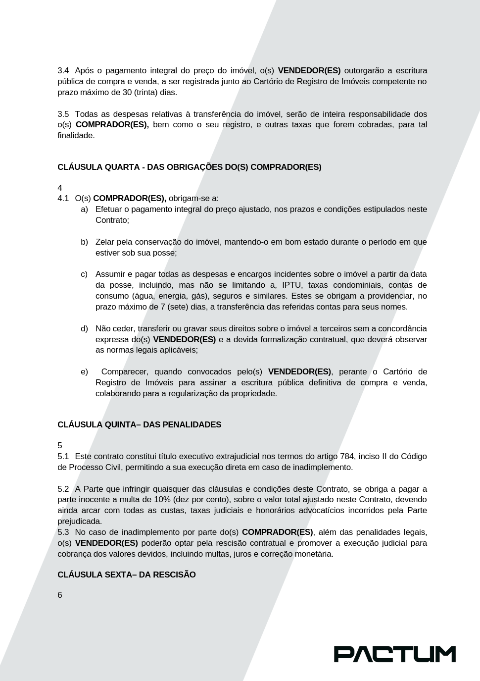 CONTRATO DE COMPRA E VENDA A VISTA - ASSINATURA