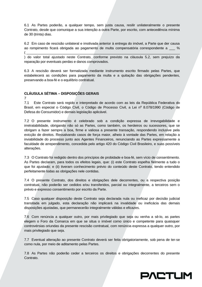 CONTRATO DE COMPRA E VENDA A VISTA - ASSINATURA