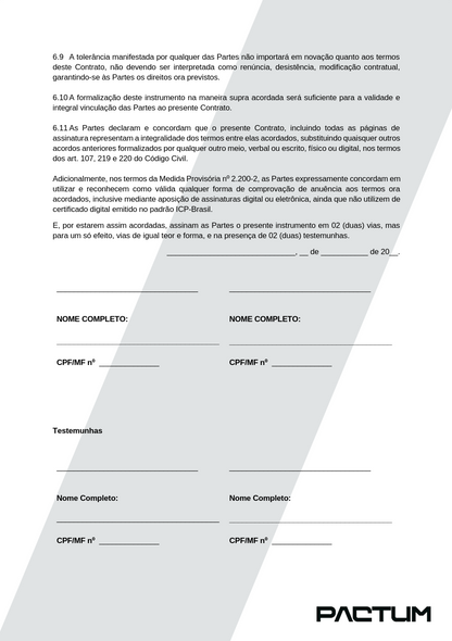 CONTRATO DE PROMESSA DE COMPRA E VENDA E CESSÃO DE DIREITO - ASSINATURA