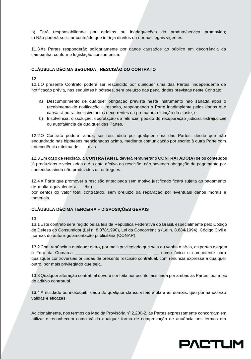 CONTRATO DE PARCERIA COM INFLUENCIADOR - ASSINATURA